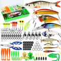 Fishing Lures Tackle Box Bass Fishing Kit,Saltwater and Freshwater Lures Fishing