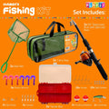 Fishing Pole for Kids - 40 Set Kids Fishing Rod Combos - Kids Fishing Poles Includes Fishing Tackle Fishing Gear, Fishing Lures, Net, Carry on Bag, Fully Fishing Equipment for Boys and Girls